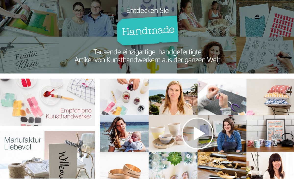 Screenshot "Handmade at Amazon" auf amazon.de