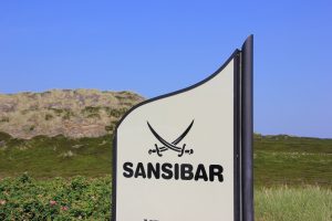 Sansibar Sylt Schild auf der Insel Sylt