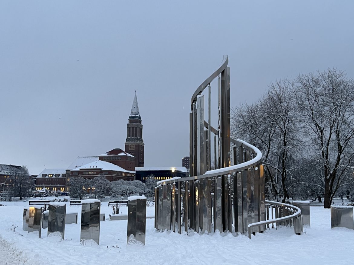 Wind-Licht-Objekt Kiel Schnee im Winter